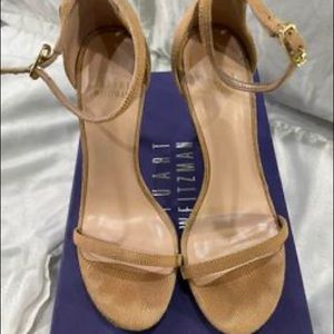 Stuart Weitzman- w/dust bag Nudist Pan Goose Bump